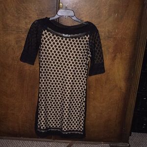 Black and beige dress never worn size medium
